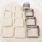 4-Piece Square Biscuit Cutter Set - Stainless Steel with Handle